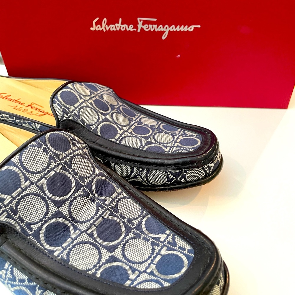 Authentic Ferragamo Gancini Mules